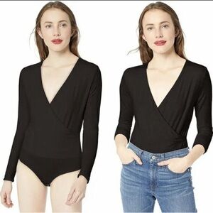 JCrew Wrap Bodysuit in Black